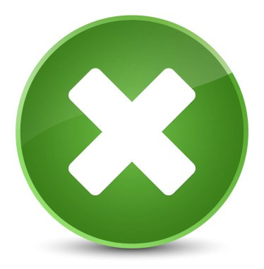 İptal simgesi zarif yumuşak yeşil yuvarlak düğmesi