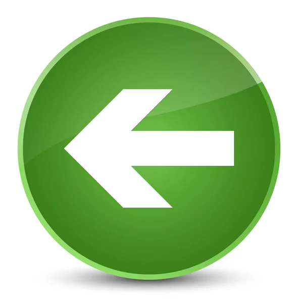 Иконка стрелки назад элегантная мягкая зеленая кнопка — стоковое фото