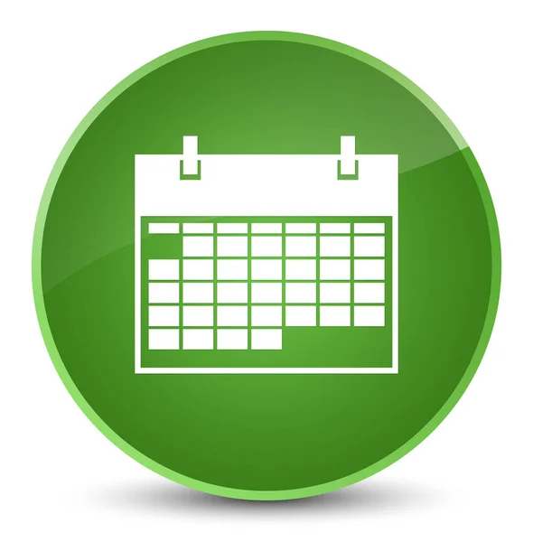 Icona del calendario elegante morbido pulsante rotondo verde — Foto Stock