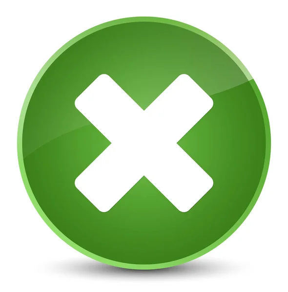 Отмена значка элегантной мягкой зеленой круглой кнопки — стоковое фото
