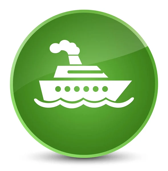 Cruise schip elegante zachte groene ronde knoop van het pictogram — Stockfoto