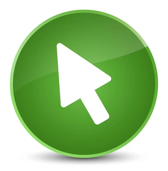 Kurzoru ikonu elegantní měkké zelené kulaté tlačítko — Stock fotografie
