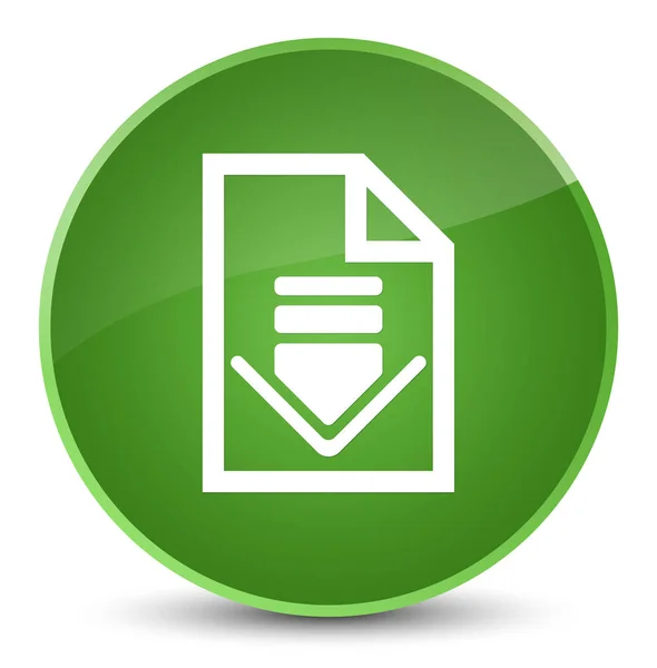 Descargar icono del documento elegante botón redondo verde suave — Foto de Stock