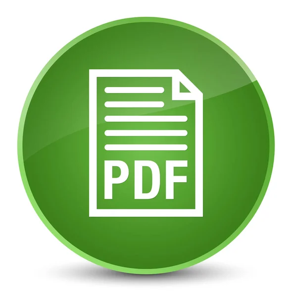 PDF documento icona elegante morbido pulsante rotondo verde — Foto Stock