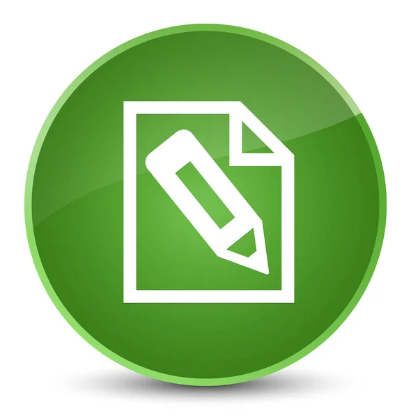 Карандаш в иконке страницы элегантная мягкая зеленая кнопка — стоковое фото