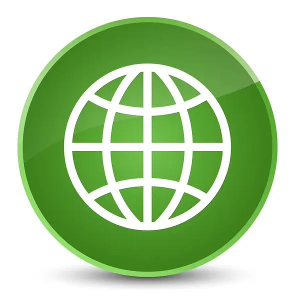 世界のアイコン エレガントなソフト グリーン丸ボタン — ストック写真