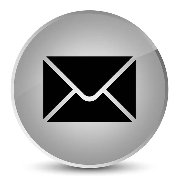 Ícone de e-mail elegante botão redondo branco — Fotografia de Stock
