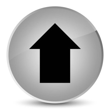 Ok simgesi zarif beyaz yuvarlak düğmesini upload