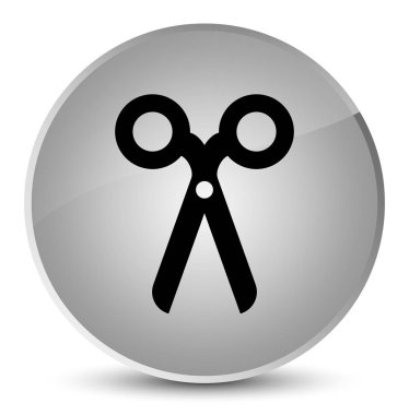 Makas kutsal kişilerin resmi zarif beyaz yuvarlak düğme