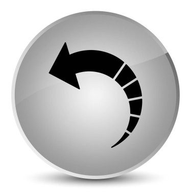 Geri ok simgesi zarif beyaz yuvarlak düğmesi