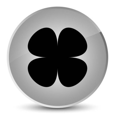 Çiçek yaprak kutsal kişilerin resmi zarif beyaz yuvarlak düğme