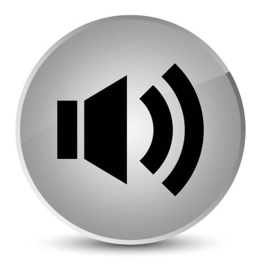 Ses simgesini zarif beyaz yuvarlak düğmesi