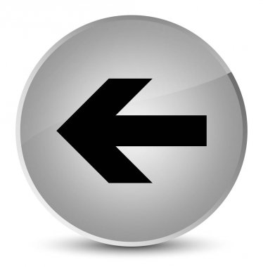 Geri ok simgesi zarif beyaz yuvarlak düğmesi