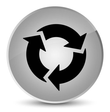 Yenile simgesini zarif beyaz yuvarlak düğmesi