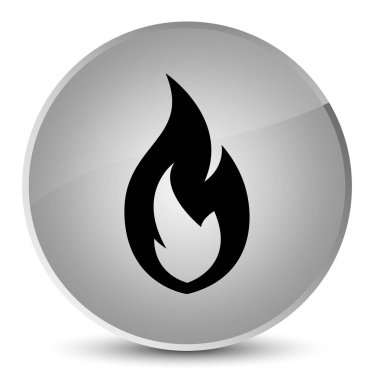 Yangın alev kutsal kişilerin resmi zarif beyaz yuvarlak düğme