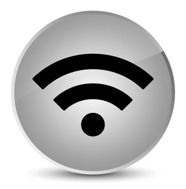 WiFi kutsal kişilerin resmi zarif beyaz yuvarlak düğme