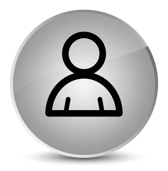 Member icon elegant white round button — Stock Photo, Image