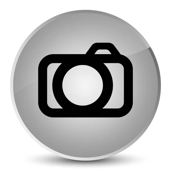 Camera icon elegant white round button — Stock Photo, Image