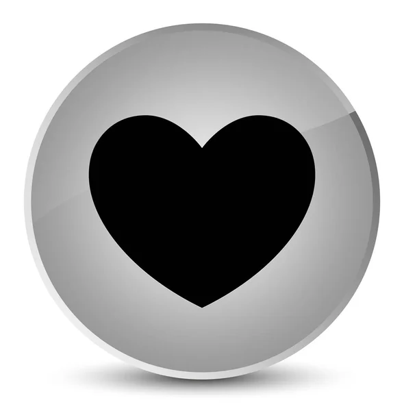 Heart icon elegant white round button — Stock Photo, Image