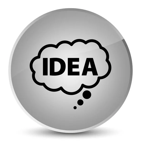 Idea bolla icona elegante bianco pulsante rotondo — Foto Stock