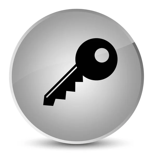 Κομψό λευκό στρογγυλό κουμπί εικονίδιο κλειδιού — Φωτογραφία Αρχείου