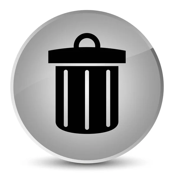 Recycle bin εικονίδιο κομψό λευκό στρογγυλό κουμπί — Φωτογραφία Αρχείου