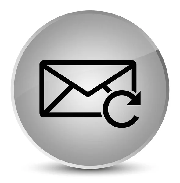 Refresh email icon elegant white round button — Stock Photo, Image