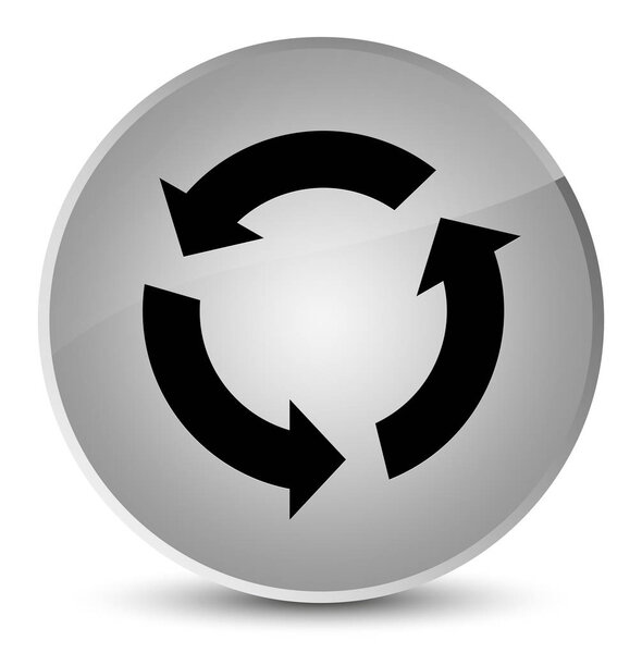 Refresh icon elegant white round button
