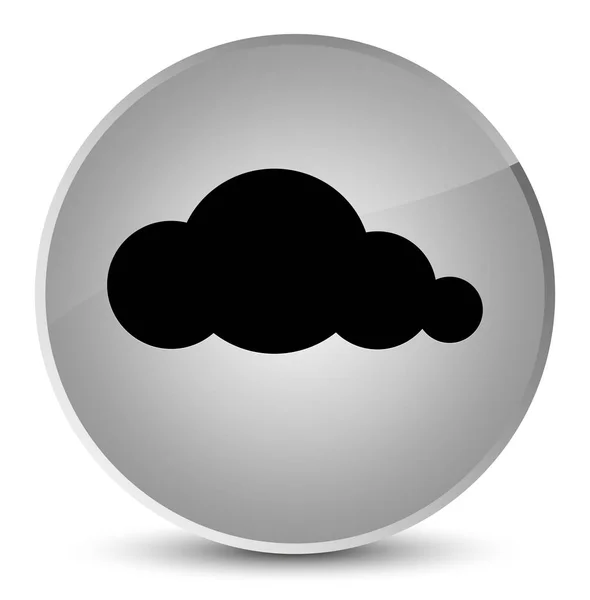 Cloud ikon elegant hvid rund knap - Stock-foto