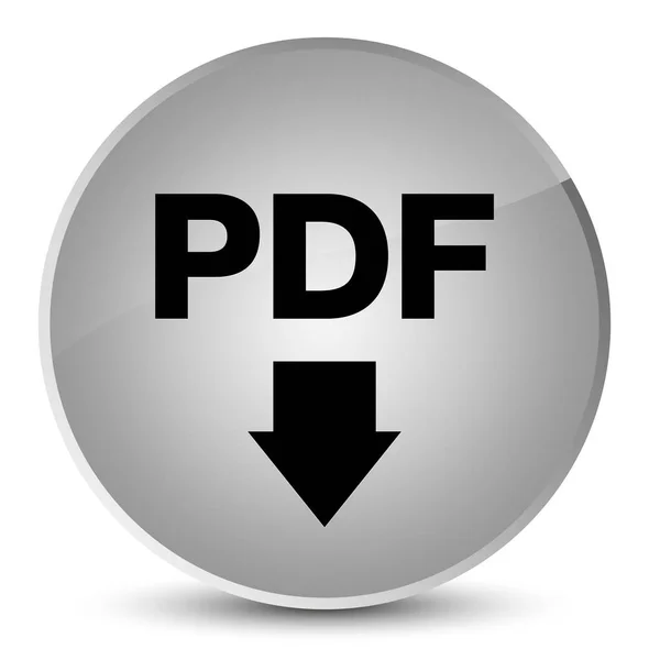 PDF download icon elegant white round button — Stock Photo, Image