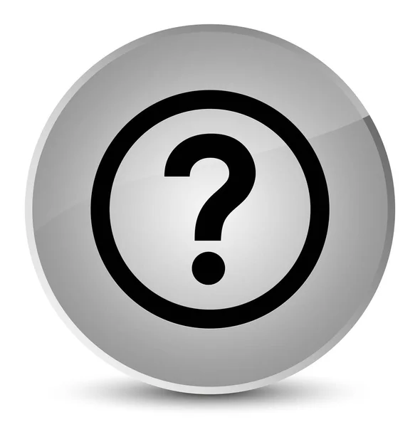 Question icône élégant bouton rond blanc — Photo