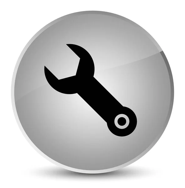 Llave icono elegante blanco botón redondo —  Fotos de Stock