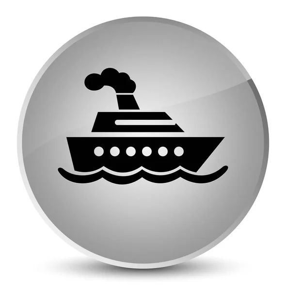 Cruise ship icon elegant white round button — Stock Photo, Image