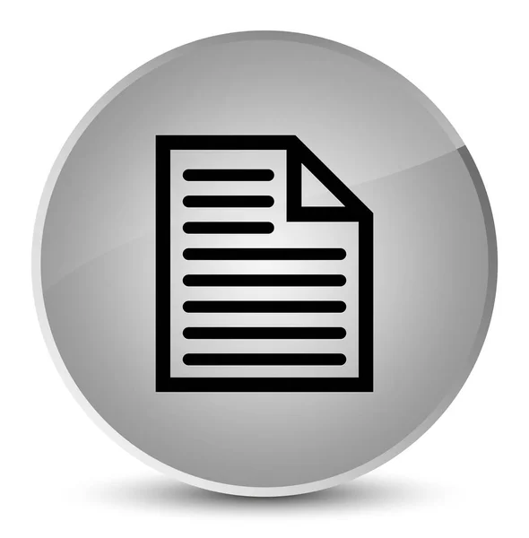 Ícone de página de documento elegante botão redondo branco — Fotografia de Stock