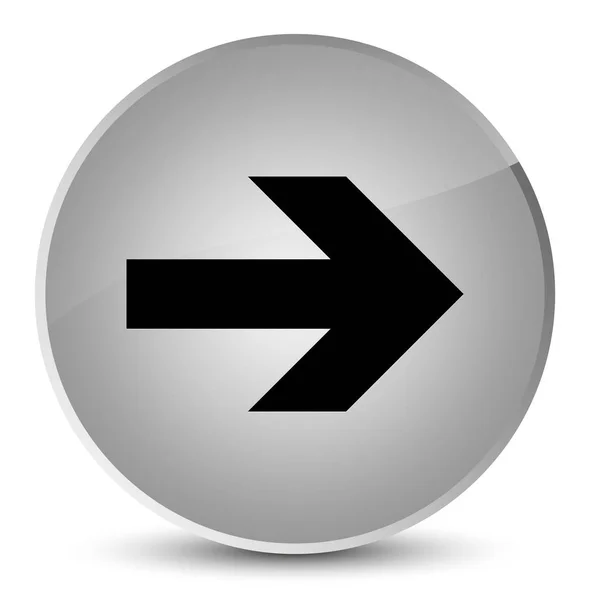 Volgende pijl pictogram elegante witte ronde knop — Stockfoto