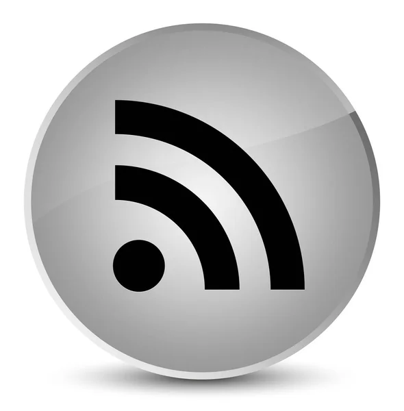 Элегантная белая кнопка RSS — стоковое фото