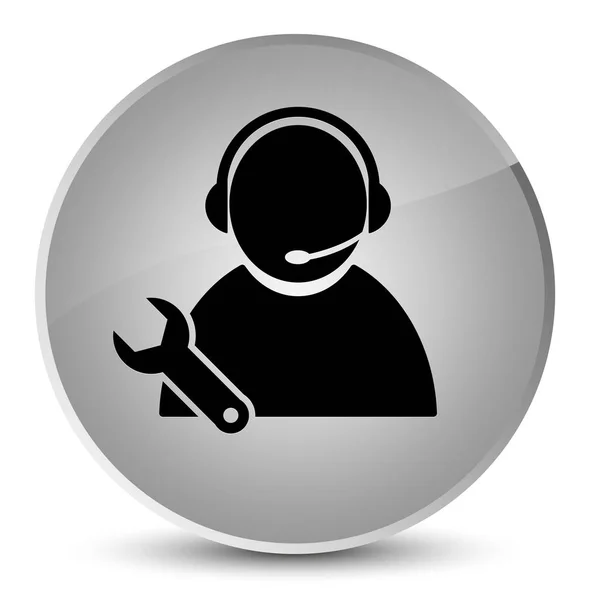 Tech support icon elegant white round button — Stock Photo, Image