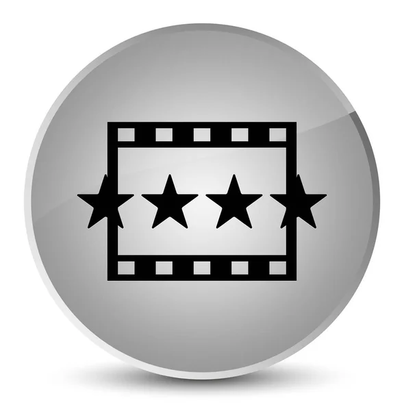 Filmové recenze elegantní bílé kulaté tlačítko — Stock fotografie