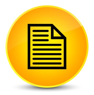 Belge sayfa simgesi zarif sarı yuvarlak düğmesi