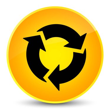 Yenile simgesini zarif sarı yuvarlak düğmesi