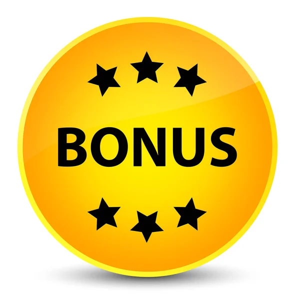 Bonus icon elegant yellow round button — Stock Photo, Image