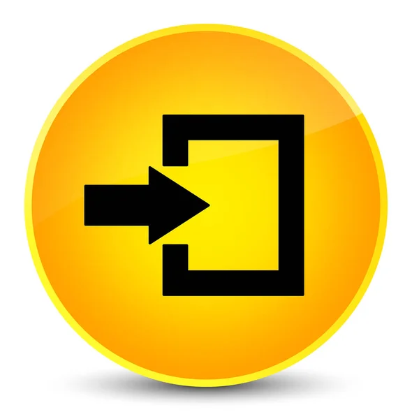 Przycisk okrągły żółty ikona elegancki logowania — Zdjęcie stockowe