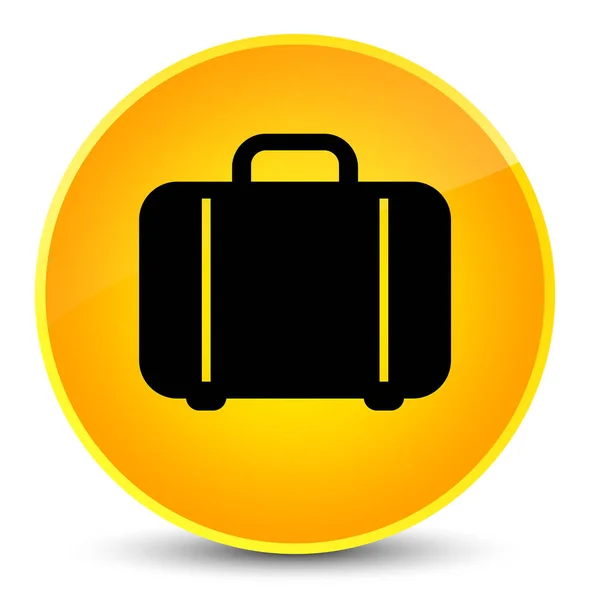 Icono de bolsa elegante botón redondo amarillo — Foto de Stock