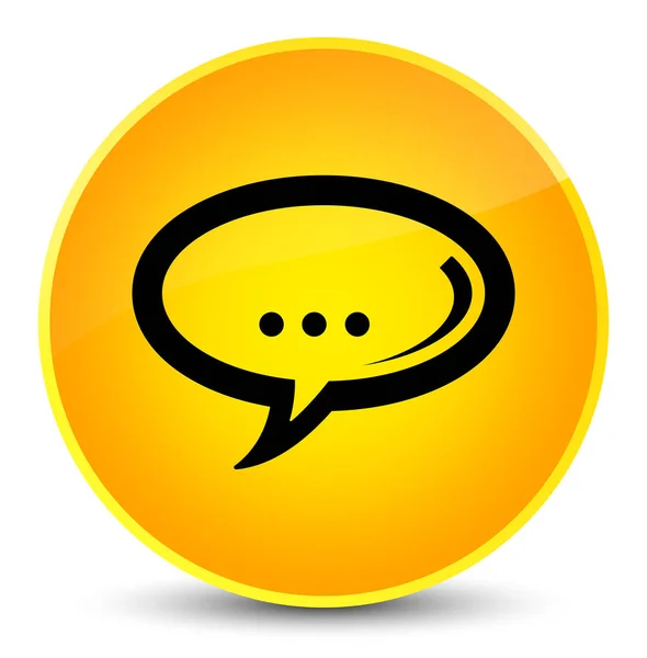 Chat elegante gele ronde knoop van het pictogram — Stockfoto