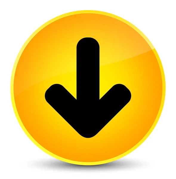 Элегантная желтая круглая кнопка со стрелкой — стоковое фото