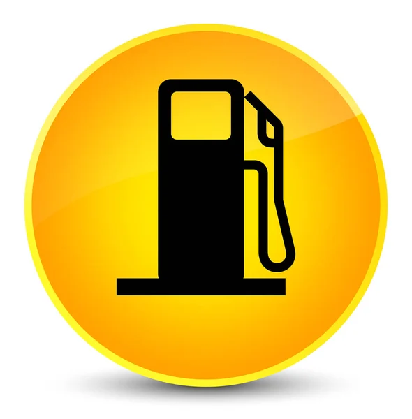 Ícone distribuidor de combustível elegante botão redondo amarelo — Fotografia de Stock