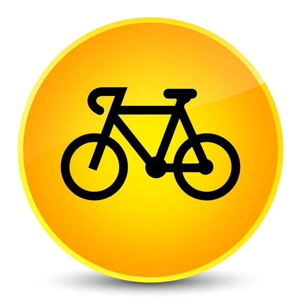 Icône de vélo élégant bouton rond jaune — Photo