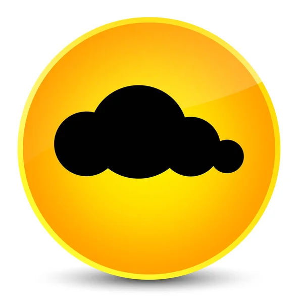 Σύννεφο εικονίδιο κομψό κίτρινο στρογγυλό κουμπί — Φωτογραφία Αρχείου