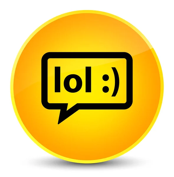 LOL icono de la burbuja elegante botón redondo amarillo — Foto de Stock