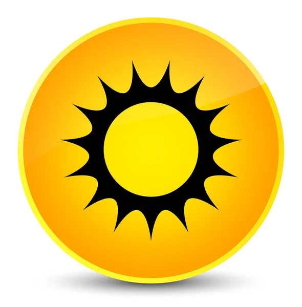 Sun icon elegant yellow round button — Stock Photo, Image